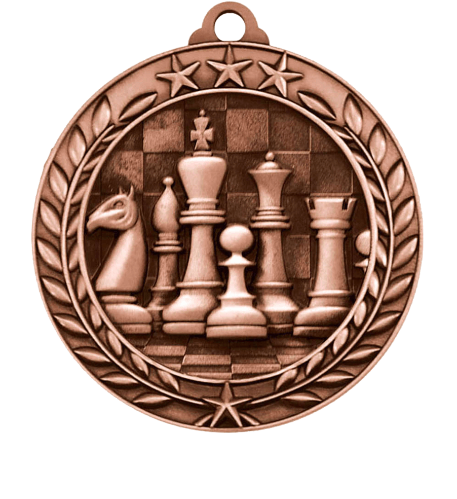 Bronze Small Star Wreath Chess Medal