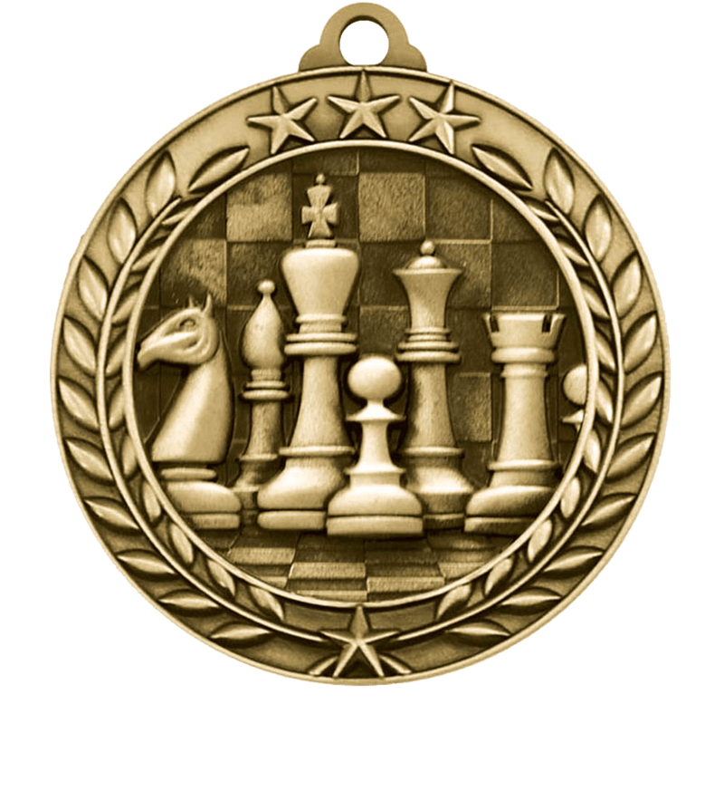 Gold Large Star Wreath Chess Medal