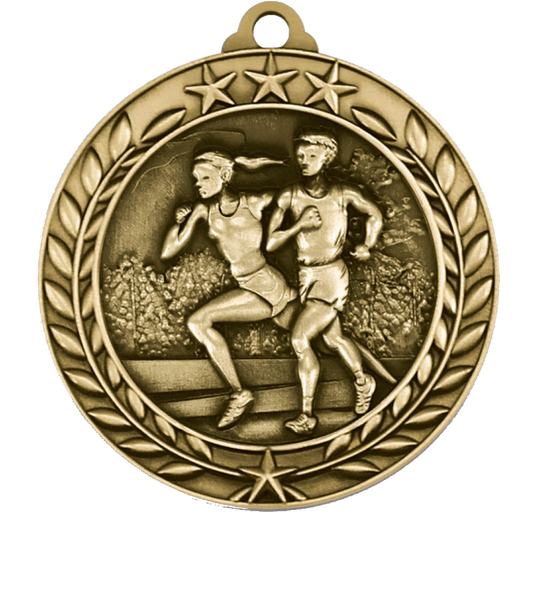 Small Star Wreath Cross Country Medal