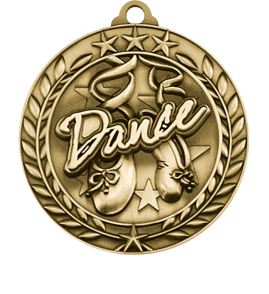 Gold Small Star Wreath Dance Medal
