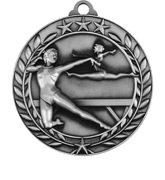 Small Star Wreath Female Gymnastics Medal
