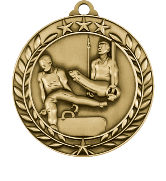 Small Star Wreath Male Gymnastics Medal