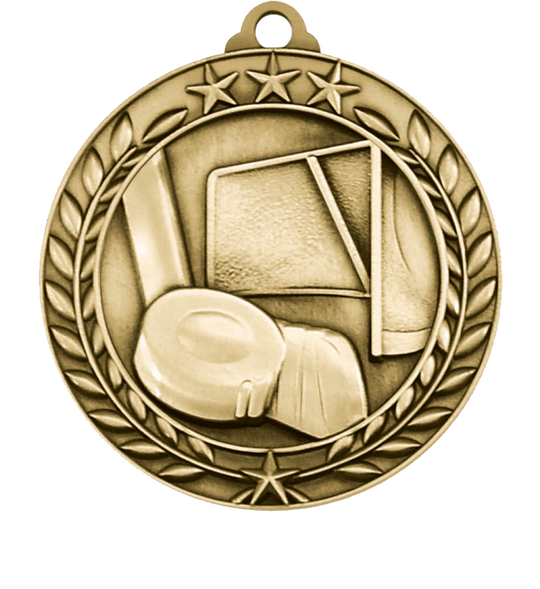Small Star Wreath Hockey Medal