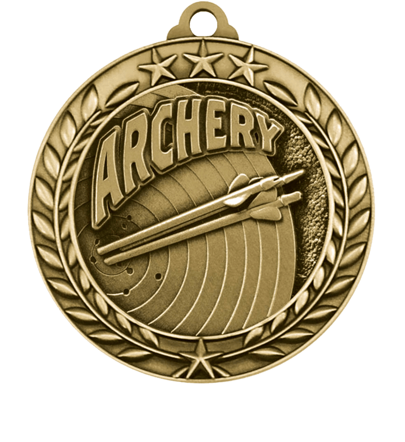 Gold Small Star Wreath Archery Medal