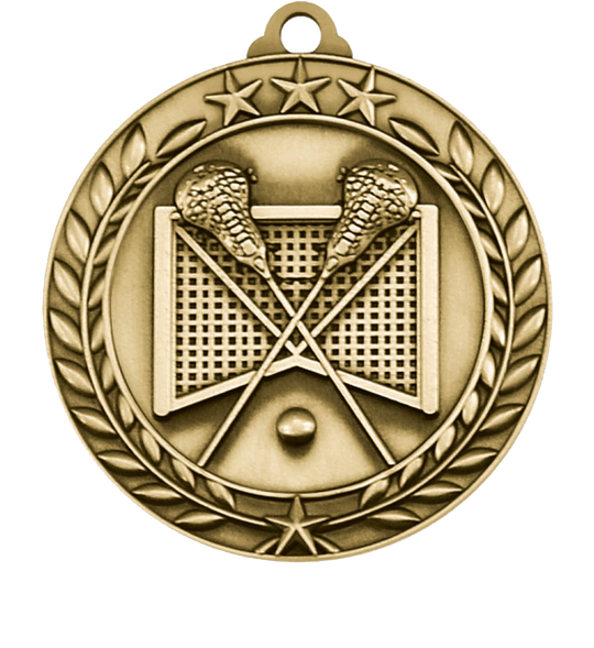Large Star Wreath Lacrosse Medal