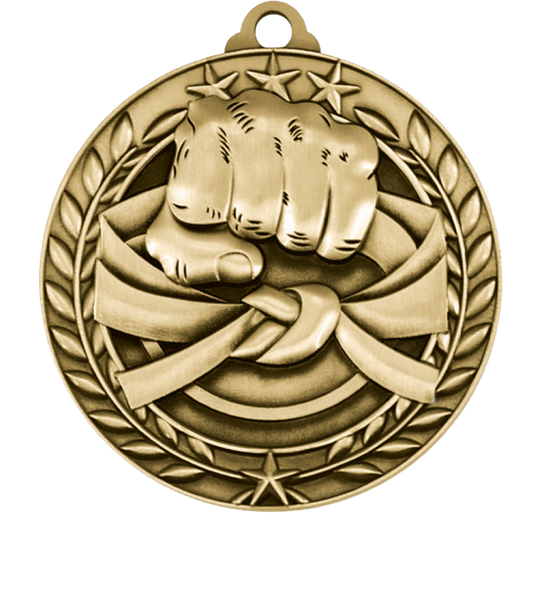 Large Star Wreath Martial Arts Medal