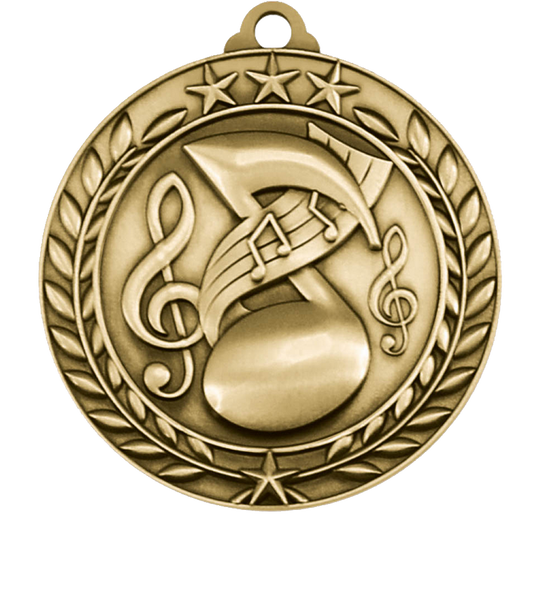 Large Star Wreath Music Medal