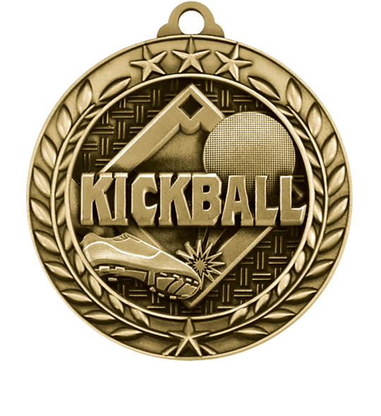 Large Star Wreath Kickball Medal