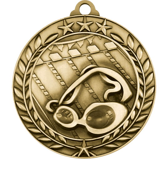 Small Star Wreath Swimming Medal