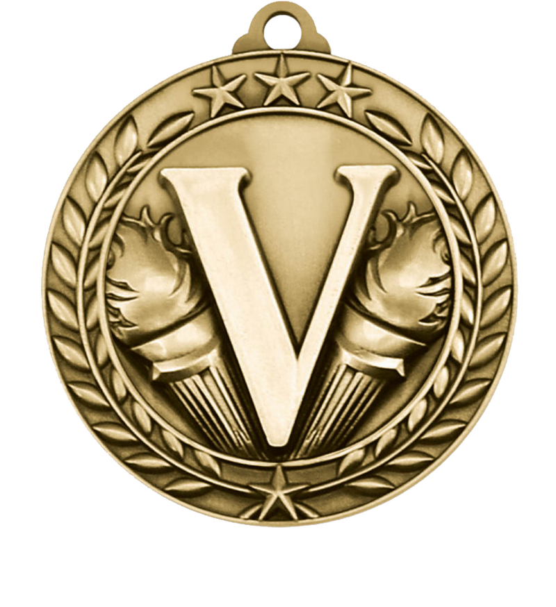 Gold Large Star Wreath Victory Medal