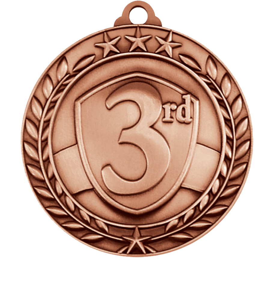 Bronze Large Star Wreath 3rd Place Medal