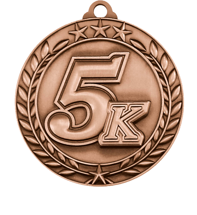 Bronze Small Star Wreath 5K Medal