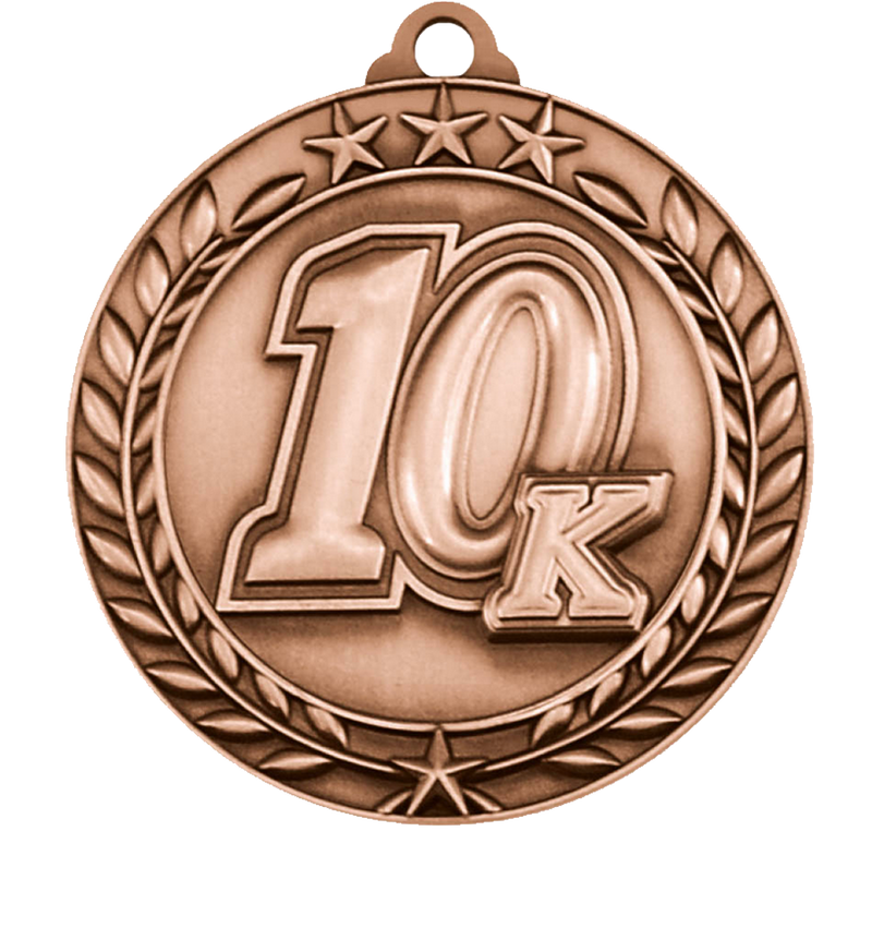 Bronze Small Star Wreath 10K Medal