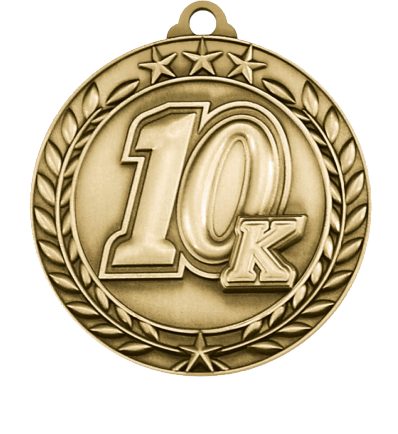 Gold Small Star Wreath 10K Medal