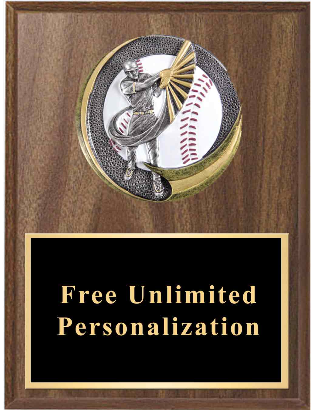 Walnut Motion Xtreme Baseball Plaque