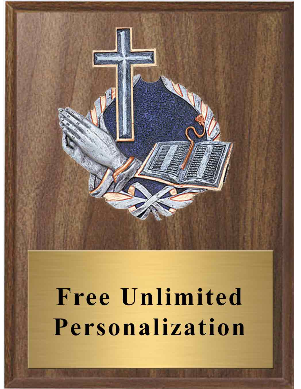 Walnut Religion Millennium Plaque