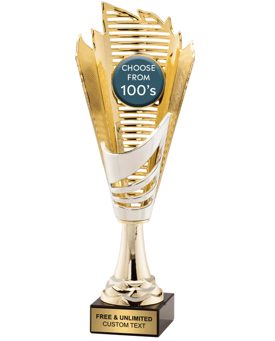 White Accent Gold Cutout Insert Cup