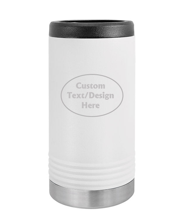 White Custom Insulated SLIM Can Holder