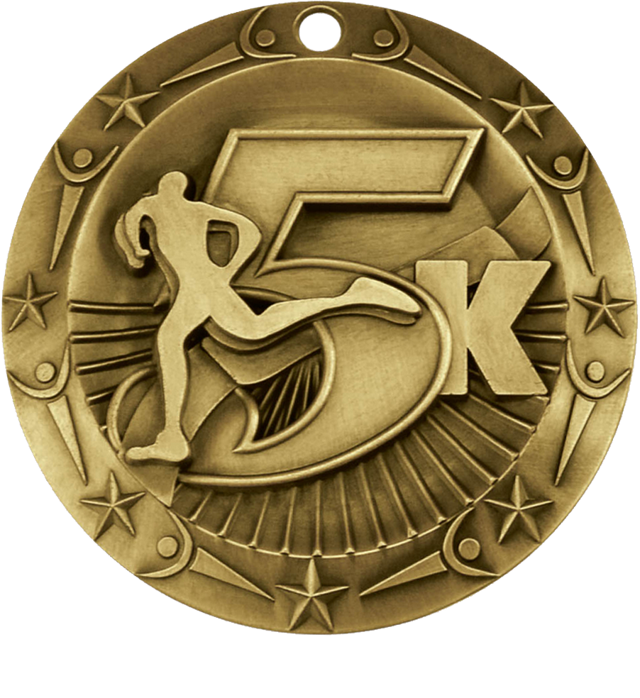 Gold World Class 5K Medal
