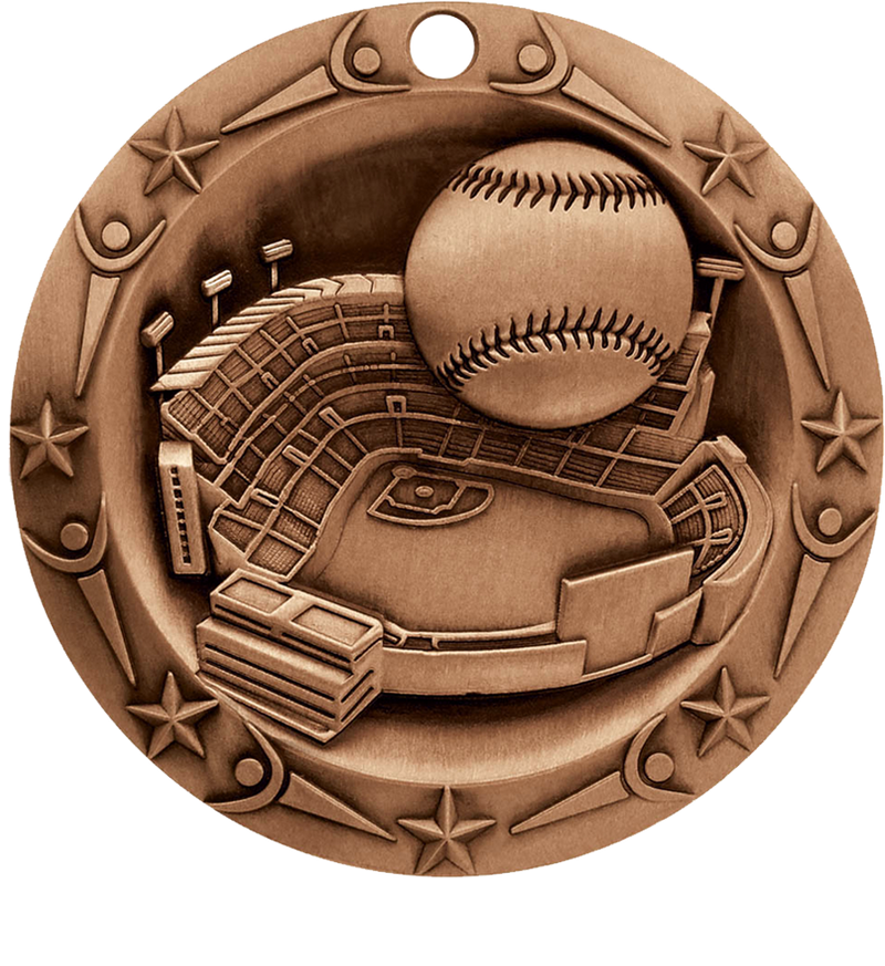 Bronze World Class Baseball Medal