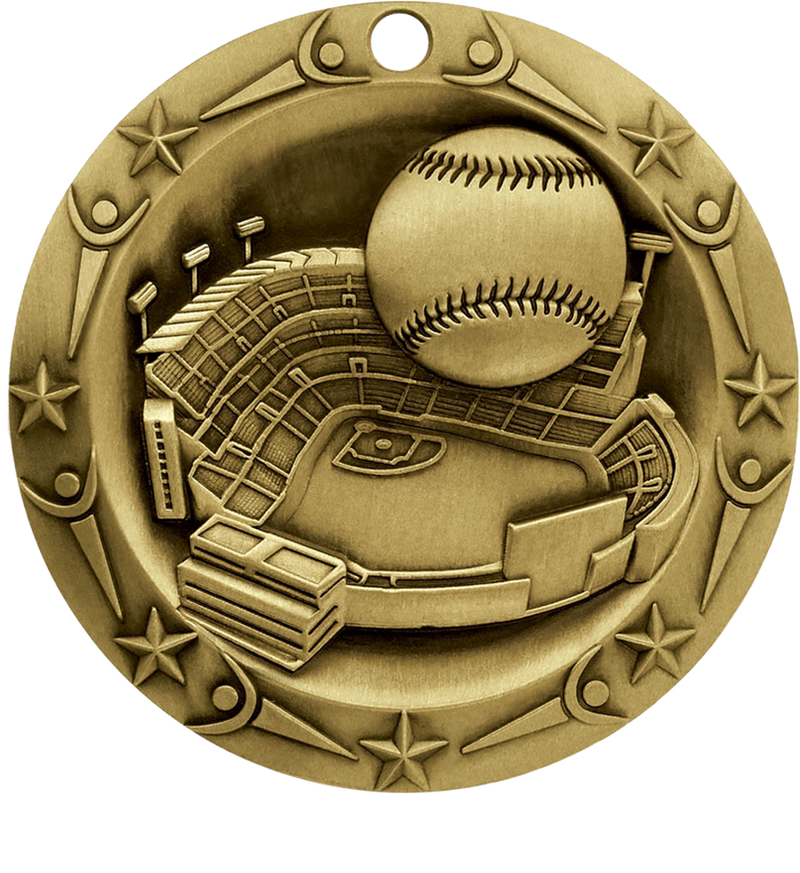 Gold World Class Baseball Medal