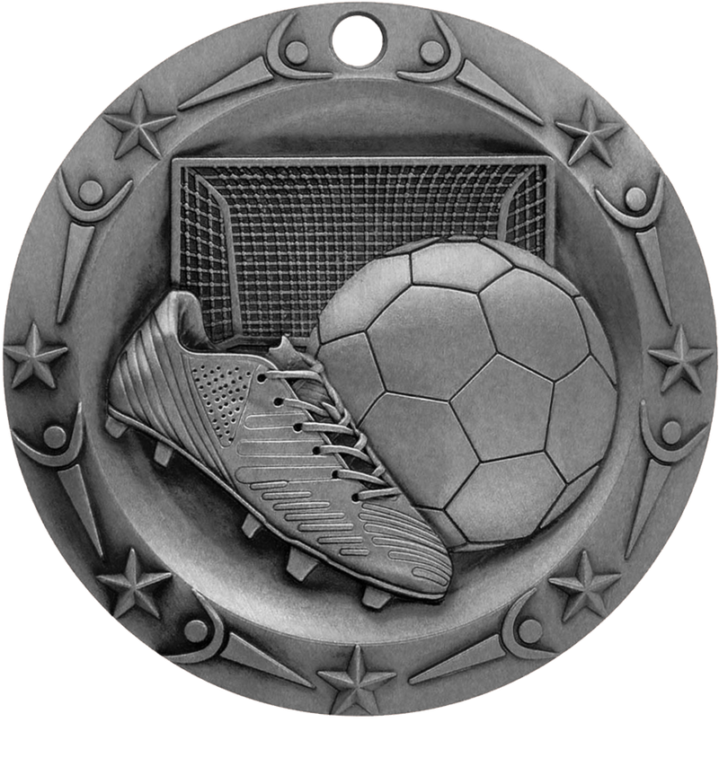 Silver World Class Soccer Medal