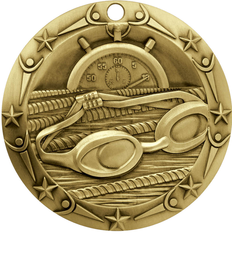 Gold World Class Swimming Medal