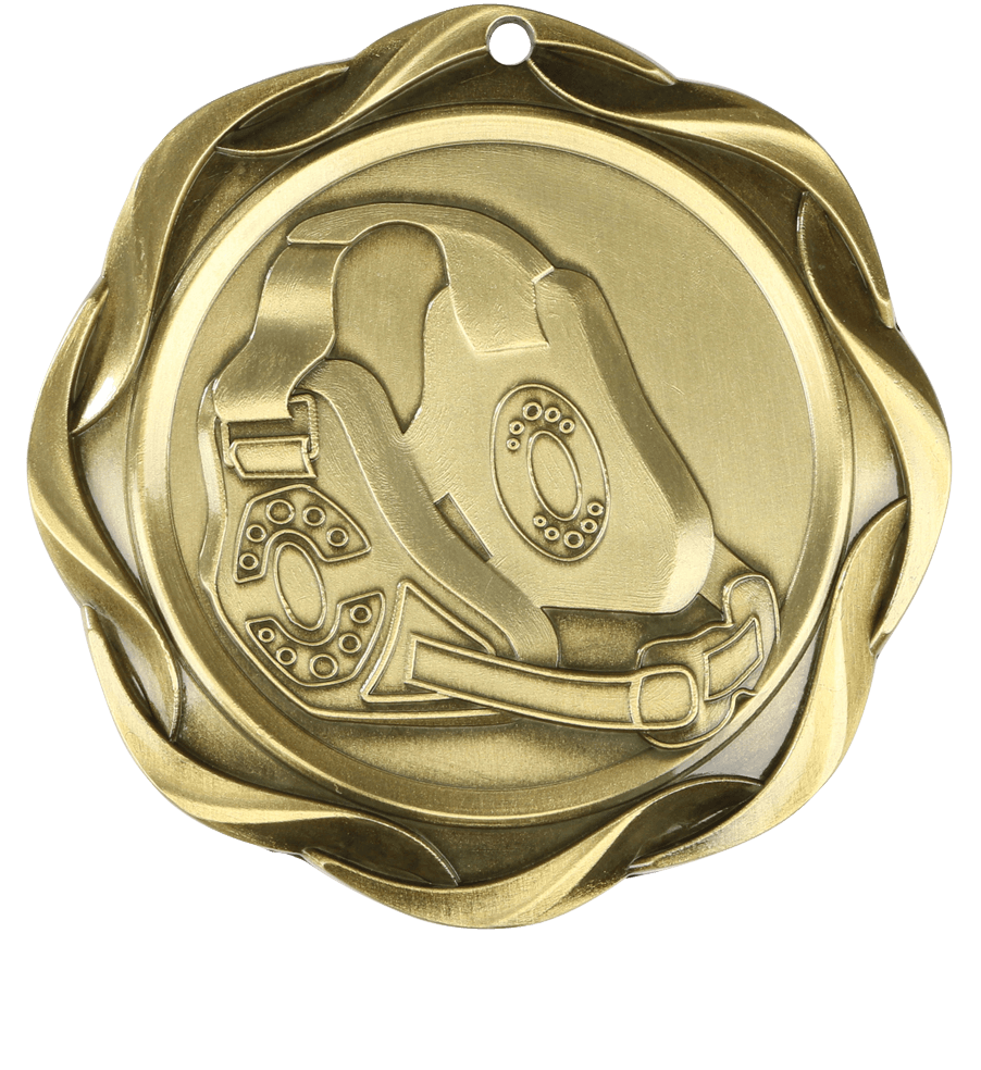 Gold Fusion Wrestling Medal