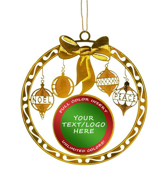 Custom Insert Holiday Ornament
