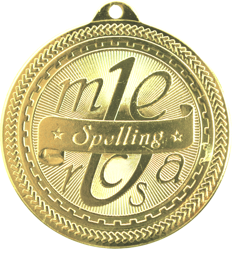 Gold BriteLazer Spelling Medal