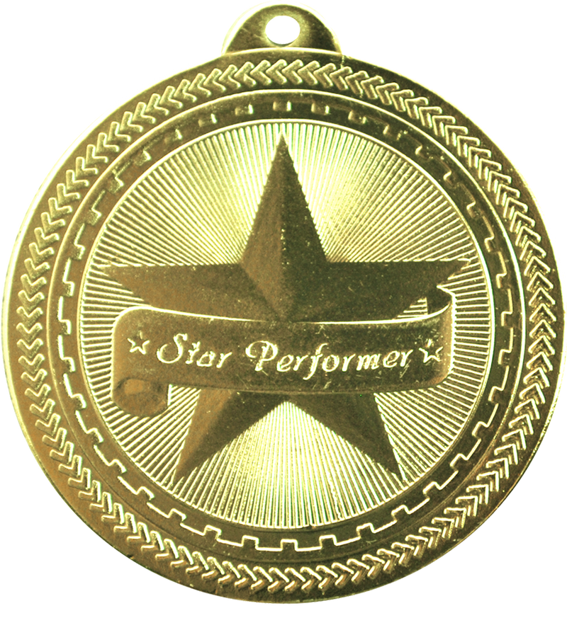 Gold BriteLazer Star Performer Medal