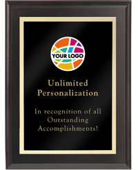 Laser Engraved Classic Gold Border Plaque