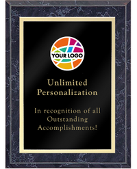 Laser Engraved Classic Gold Border Plaque