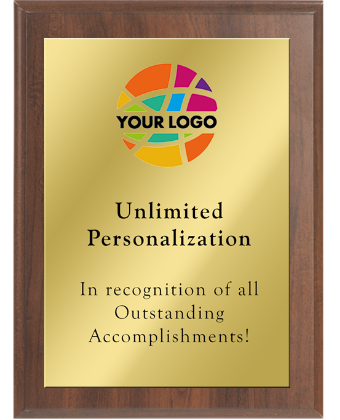 Color Printed Traditional Economy Plaque With Gold Plate
