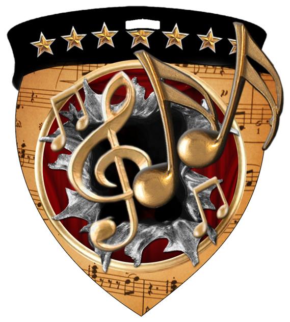Music Color Shield Medal