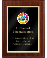 Laser Engraved Classic Gold Border Plaque