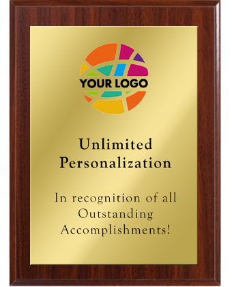 Color Printed Traditional Economy Plaque With Gold Plate