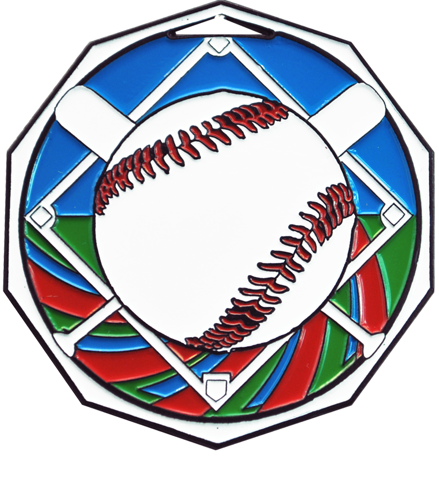 Bright Color Baseball Medal