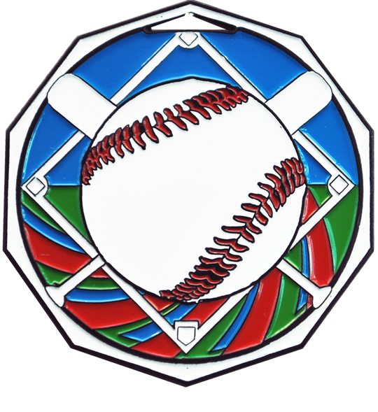 Bright Color Baseball Medal