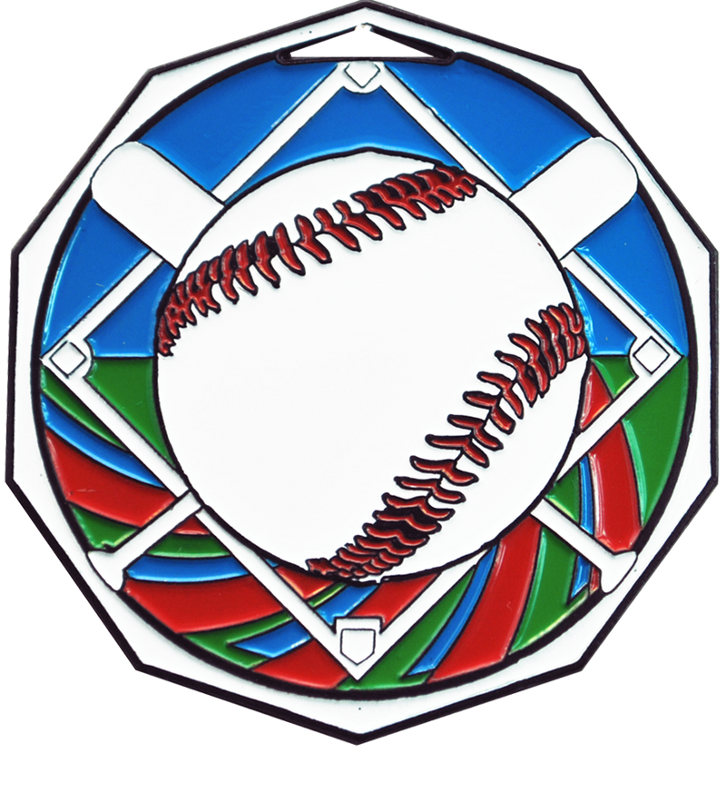 Bright Color Baseball Medal