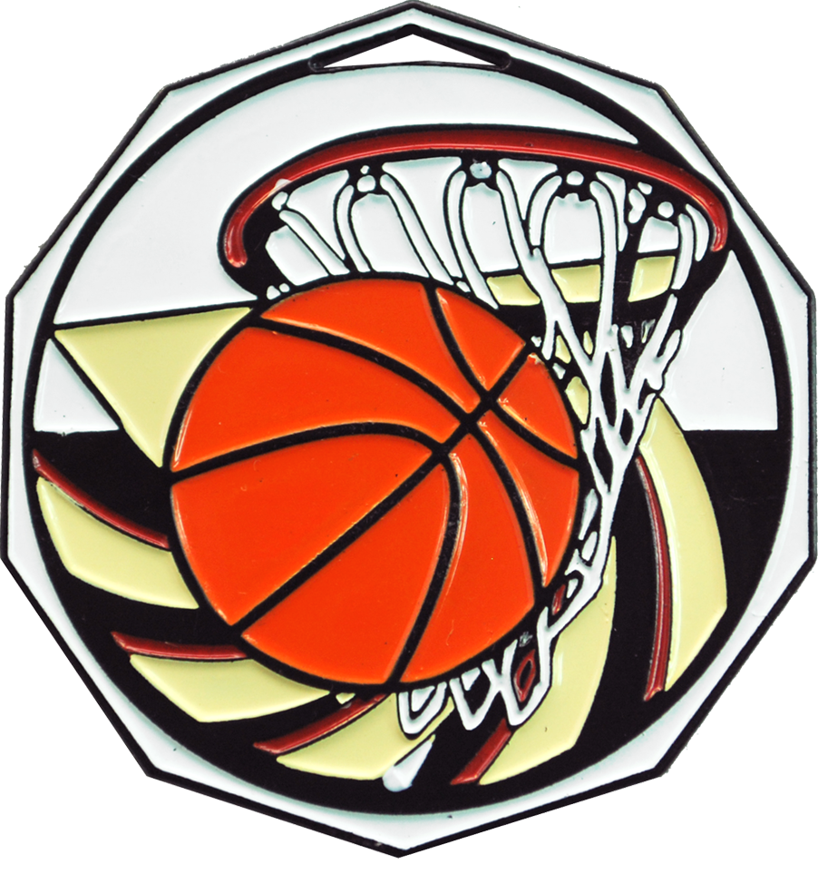 Bright Color Basketball Medal