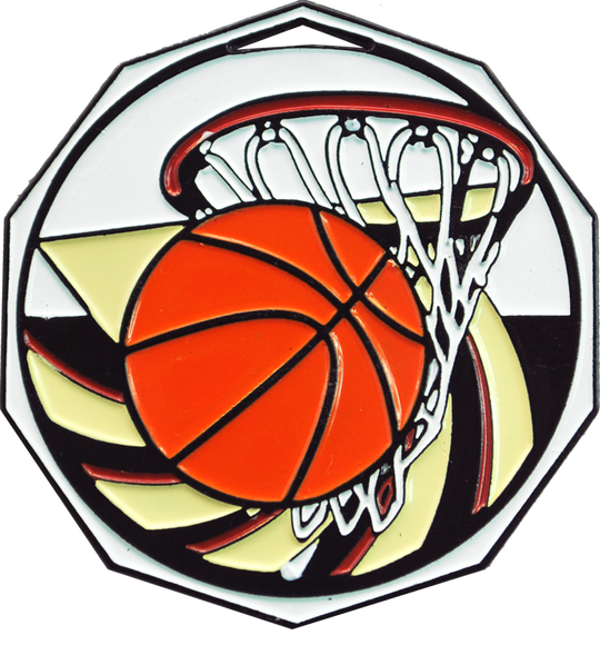 Bright Color Basketball Medal