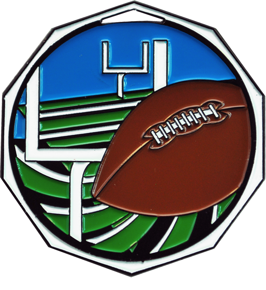 Bright Color Football Medal