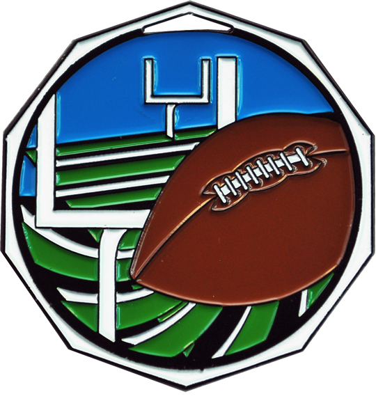 Bright Color Football Medal