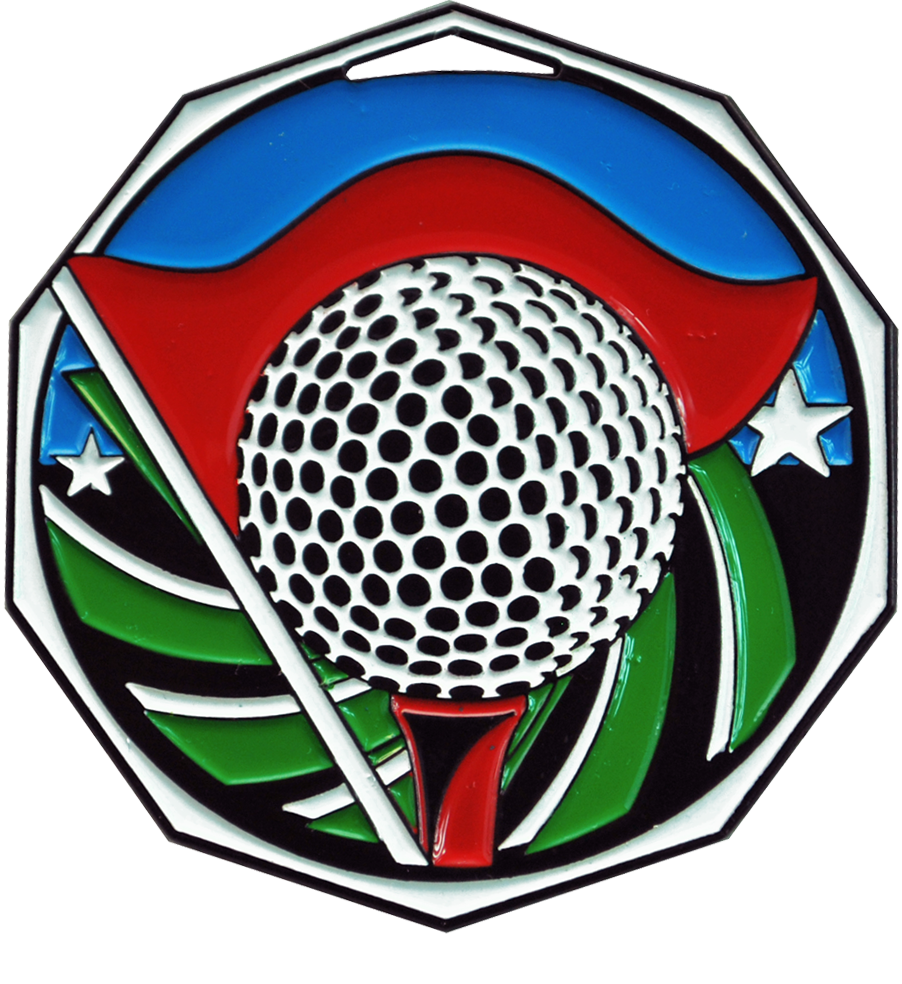 Bright Color Golf Medal