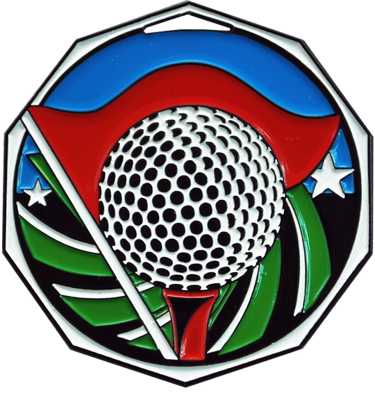 Bright Color Golf Medal