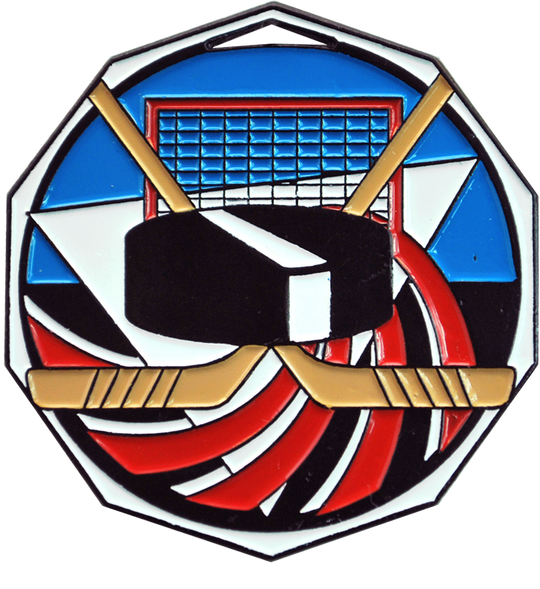 Bright Color Hockey Medal