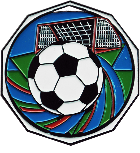 Bright Color Soccer Medal