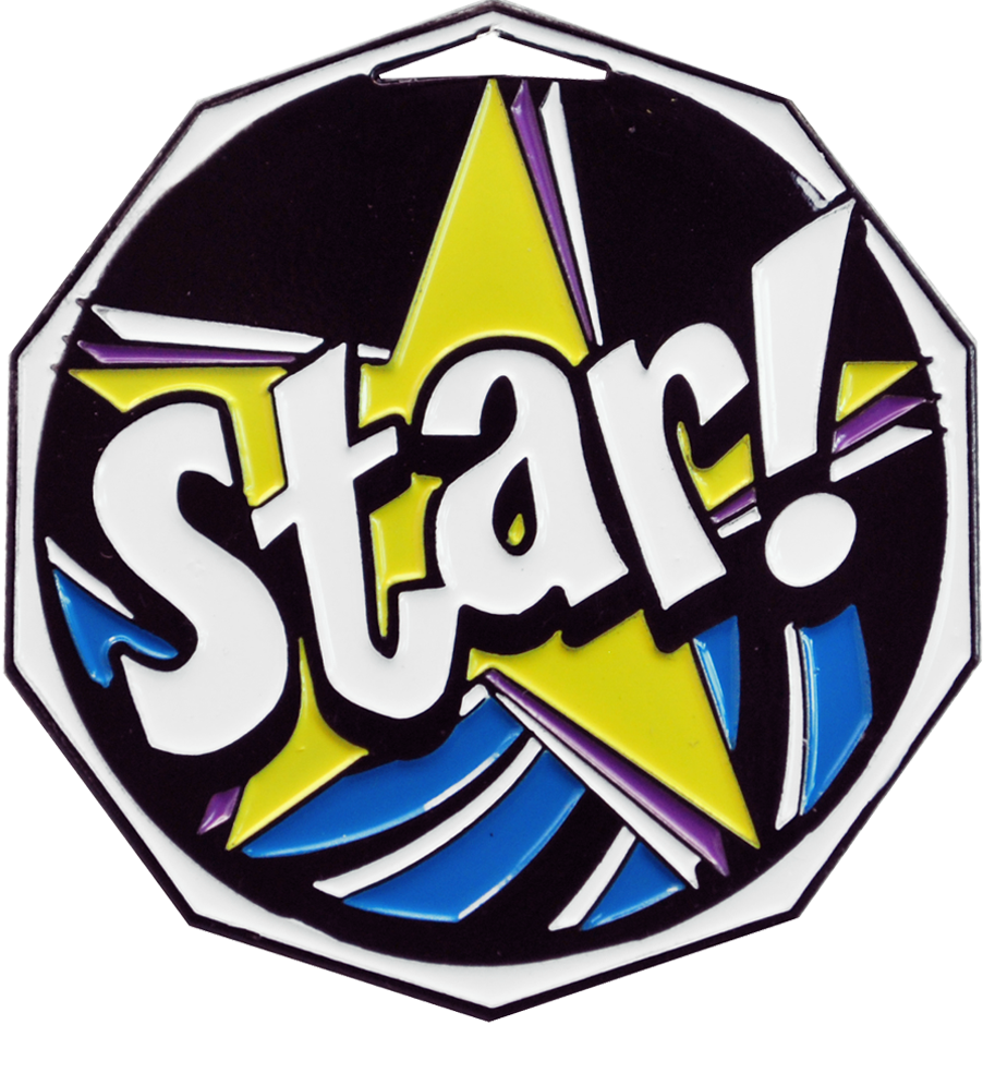 Bright Color Star Medal