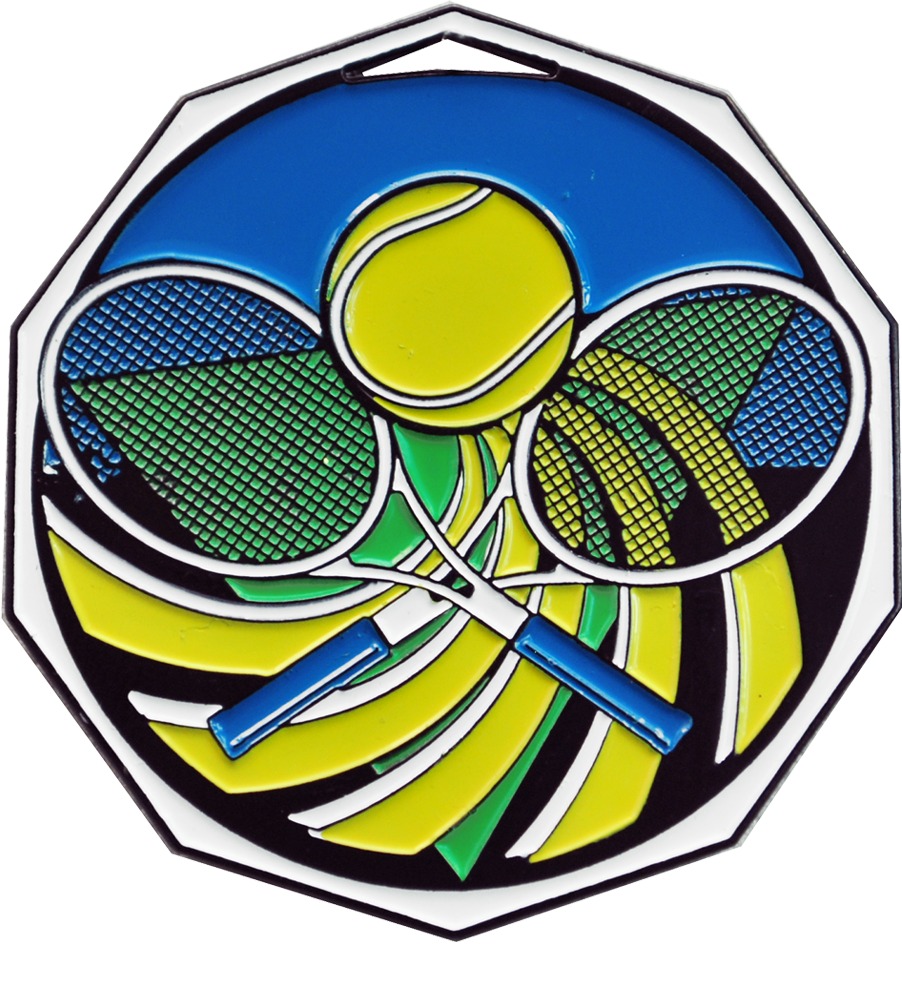 Bright Color Tennis Medal